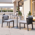 Zuo - Horizon Chaise de salle à manger - Gris - Ensemble de 2-Supporte jusqu'à 275 lb