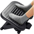 ShoppingAll - Repose-pieds ergonomique sous le bureau avec rouleau de massage, réglable sur 3 niveaux de hauteur - noir-6