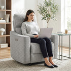 HOMCOM - Fauteuil inclinable électrique rembourré avec ports USB - gris-Ports USB-A et USB-C doubles pour une recharge facile des appareils 