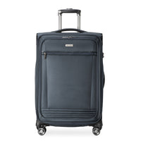Ricardo Beverly Hills - Avalon Moyen Valise de 24" - Bleu-Tissu extérieur et doublure intérieure 100 % rPET — Fabriqués à partir de bouteilles de plastique recyclées afin de contribuer à réduire les déchets environnementaux.