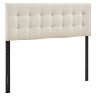 Modway - Emily Tissu tapis Tête de lit pleine grandeur, Écru-Tissu de type lin haut de gamme