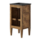 Modway - Elysian 18" Vanette de salle de bain - Noir brun-Placage en bois de burl