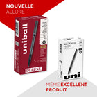 uni-ball - Stylos à bille roulante Deluxe - 0,5 mm - noir - paquet de 12-Les stylos à bille à séchage rapide produisent des traits nets et précis pour une écriture délicate, ce qui vous permet d’écrire sans effort, sans taches ni bavures