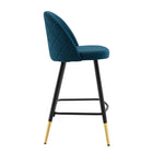 Modway - Cordial Tissu Tabourets de comptoir - Azure - Ensemble de 2-Limite de poids des selles de comptoir : 300 lb