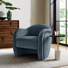 Modway - Compose Performance Velvet Chaise d’accent - Cadet Blue-Tissu de velours Performance