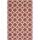 Modway - Cerelia Treillis marocains intérieurs et extérieurs Tapis 9 pi l x 12 pi L - Rouge et beige-Tapis à treillis marocain