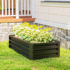 Outsunny - Jardin surélevé 4 pi x 2 pi x 1 pi-Idéal pour planter des herbes, des fleurs, des légumes et plus encore 