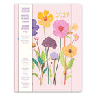 Orange Circle Studio - 2027 Agenda mensuel Just Right - Vibrant Poppies - 9.75" x 7.50" - Couleur assortie - Bilingue-Doté d’une bande élastique pour la fermeture et d’une pochette de rangement intérieure