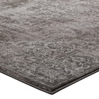 Modway - Gamela Médaillon floral rustique vintage orné Tapis de 5 pi l x 8 pi L - Brun clair et foncé antique-Résistant aux taches / Facile à nettoyer
