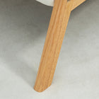 HOMCOM - Fauteuil d’appoint avec assise et dossier rembourrés pour chambre - blanc crème-Le cadre en bois robuste assure une solidité fiable lors de l'utilisation 
