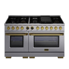 Kucht - 60 po Série KXP Cuisinière double énergie Propane - Acier inoxydable/Or-Nouveau thermostat numérique à cadran Horus de Kucht