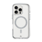 LAUT - Coque AERO SPARKLE MagSafe pour iPhone 16 Pro Max - Argent cristal-Avec la TECHNOLOGIE IMPKT Cell, un design parfaitement transparent et un coussin d'air scellé à 360°, votre téléphone bénéficie d'une protection maximale contre les chutes.