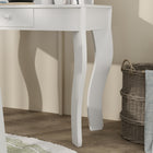 Qaba - Coiffeuse pour enfants avec miroir à trois volets, chaise - blanc-Couleur : Blanc  
