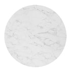Modway - Verne 35 po Marbre artificiel Table à manger, Or Blanc-Anneau sans marquage