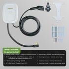 Emporia - Chargeur de niveau 2 classique pour véhicules électriques 40 A avec câble de 7,3 m (24 pi) - J1772 - Prise NEMA 14-50 - Blanc-Prend en charge installation câblée ou avec prise avec options de puissance incluant 11.5kW à 240V 48A 9.6kW à 240V 40A 10kW à 208V 48A et 8.3kW à 208V 40A, nécessite disjoncteur dédié bipolaire de 60A ou plus pour charge 48A ou 50A ou plus pour charge 40A et installation professionnelle recommandée