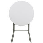 Flash Furniture – Table bistro pliante ronde de 31,25 po, blanc avec tréteaux gris fini poudré (DADYCZ80R2BARRE)-Places assises jusqu'à 3 adultes