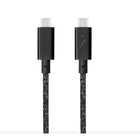 Native Union - Câble Belt USB-C vers USB-C 2,4m 240W - Cosmos-Amélioré pour la Terre grâce à une construction innovante et respectueuse de l'environnement: tressage en PET 100% recyclé, boîtier en TPU 100% recyclé et bracelet en cuir reconstitué à 75% recyclé
