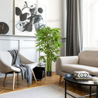 HOMCOM - Arbre de bambou artificiel 5,3 pi pour décoration intérieure - vert-Convient pour la maison, les bureaux, la chambre, le couloir et plus encore 