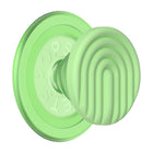 Popsockets - PopGrip pour MagSafe avec bague d'adaptation - Curves Matcha Dew-Pour les étuis non compatibles avec MagSafe© : utilisez l'anneau adaptateur magnétique universel inclus (adhère aux étuis lisses, durs, plats et non en silicone) Changez facilement le dessus pour changer de style