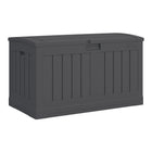 Suncast - Coffre de terrasse 50 gal - Poivre noir-La construction en résine toutes saisons offre une résistance à l’eau et une protection contre les rayons UV.