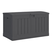 Suncast - Coffre de terrasse 50 gal - Poivre noir-La construction en résine toutes saisons offre une résistance à l’eau et une protection contre les rayons UV.