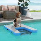 PawHut - Rampe d’eau pour chien - rampe flottante pour animaux nageurs jusqu’à 300 lb-Comprend une pompe manuelle et un sac de rangement pour la portabilité 