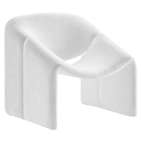 Modway - Vivi Chenille Rembourré Chaise d’accent - Frost-Chaise d’accent Luxe