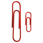 JAM Paper - Paquet combiné de trombones colourés - standard et jumbo - trombones rouges - 1 paquet de 100 et 1 paquet de 75-Taille : 1 pouce (standard/régulier) et 2 pouces (jumbo) | Gardez vos piles de papier organisées avec des trombones colourés
