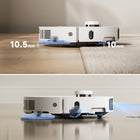 Mova - Robot P10 Pro Ultra - Blanc-Dans tous les recoins et le long des bords : les doubles rallonges (brosse latérale et serpillière) permettent d'atteindre les recoins les plus profonds et le long des murs, sans laisser aucun recoin de côté.