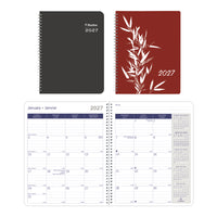 Blueline - 2027 Agenda mensuel DuraGlobe avec reliure à double spirale et couverture semi-flexible – 8 7/8 po x 7 1/8 po – bilingue-14 mois: décembre 2026 à janvier 2028