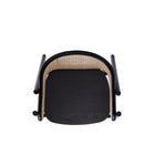 Manhattan Comfort - Versailles fauteuil style industriel chic 23,62" - noir et cannage naturel - lot de 2-Garantie limitée du fabricant de 30 jours