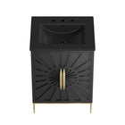 Modway - Awaken 24" Vanette de salle de bain - Noir noir-Assemblée requise