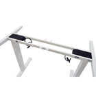 Ezywork - Bureau assis-debout électrique à double moteur et hauteur réglable - Structure et plateau blancs-Plage de réglage en hauteur : 28" - 47" (72 cm - 120 cm)