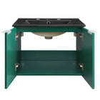 Modway - Maybelle 24" Vanité de salle de bain murale - Vert Noir-8