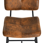 Homy Casa - Tabourets de Bar Industriels 26" avec Tissu Suédine Vintage et Cadre Métallique Noir - Paquet de 4-Dimensions compactes: Hauteur totale de 38,5", largeur de 17,7" et profondeur de 20,2" pour une fonctionnalité gain de place.