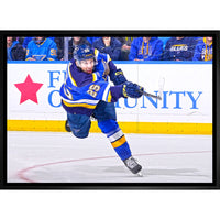 Jordan Kyrou St. Louis Blues - Toile encadree - 31" x 22"-Impression sur toile de qualité supérieure avec bordures enveloppées