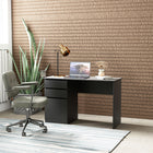 HOMCOM - Bureau moderne pour ordinateur - 47,25 po L x 19,75 po l x 29,5 po H - noir-L’espace généreux sous le bureau permet d’étendre confortablement les jambes