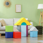 Soozier - Ensemble de 11 blocs de jeu souples pour tout-petits - Couleurs claires-L'ensemble de jeu souple pour enfants comprend 2 cuboïdes, 3 cubes, 3 triangles droits, 3 cylindres 