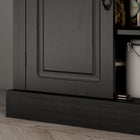 HOMCOM - Armoire de cuisine autoportante 71 po avec 4 portes et compartiment - noir-Couleur : Noir vieilli 