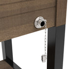 Permasteel - Glacière de patio roulante 80 pintes effet grain de bois avec séparateur - brune-Quatre roues pivotantes (dont deux verrouillables)