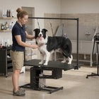 PawHut - Table de toilettage hydraulique pour chien 43 po L, table de toilettage pour animaux-Trois laisses maintiennent les animaux en place en toute sécurité 
