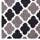 Modway - Lida Treillis marocain Tapis de 5 pi l x 8 pi L - Charbon de bois et noir-Microfibre 100% polyester