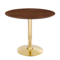 Modway - Verne 35 po Table à manger, Noyer d’or-Table à manger moderne