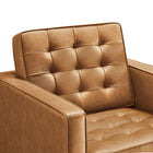 Modway - Loft Touffe Cuir végane Fauteuil - Silver Tan-8