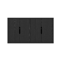 Manhattan Comfort - Buffet moderne Rivington 60" à 4 portes - Noir-Buffet moderne et meuble de rangement pour salle à manger et salon