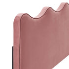 Modway - Athena Performance Velvet Tête de lit complète/Queen, Rose poussiéreuse-Rembourrage en mousse dense