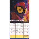 DateWorks - 2026 Calendrier Mural 16 Mois - 12 po x 12 po - Spiderman - Bilingue -Divertissement