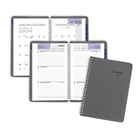 AT-A-GLANCE - Agenda hebdomadaire/mensuel traditionnel 2027 - 8 po H x 5 po l - gris - bilingue-Pages speciales : tableau de conversion metrique, reference de calendrier de 3 ans, contacts, jours feries et notes