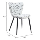 Zuo - Prestige Chaise de salle à manger - Blanc - Ensemble de 2-6