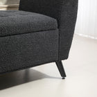 HOMCOM - Banc de rangement rembourré avec accoudoirs - noir-Couleur : Noir 